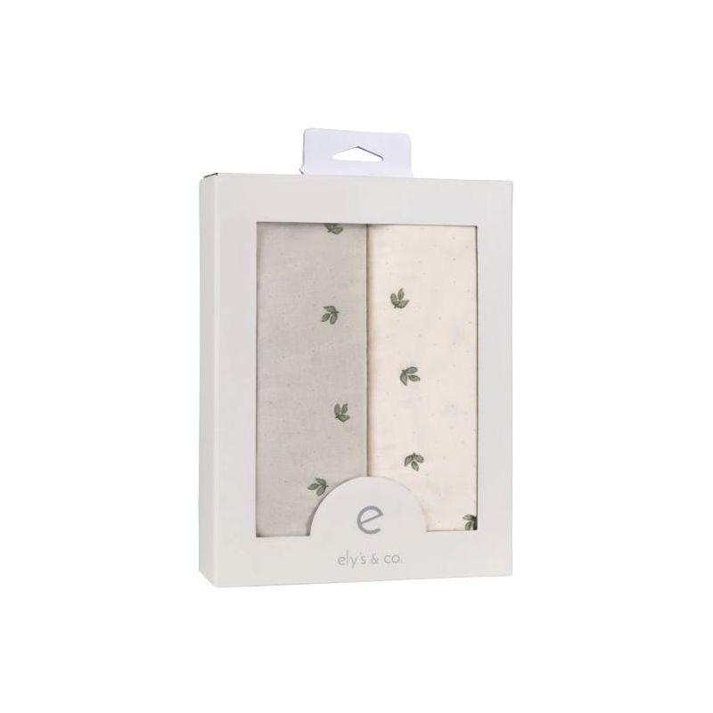 Ely's & Co. Baby Fitted Bassinet  Sheet   100% Combed Jersey Cotton  2 Packs Gender Neutral