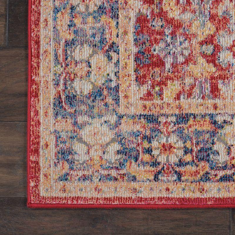 Global Vintage GLB02 Red Area Rug Persian Vintage Floral By Nourison