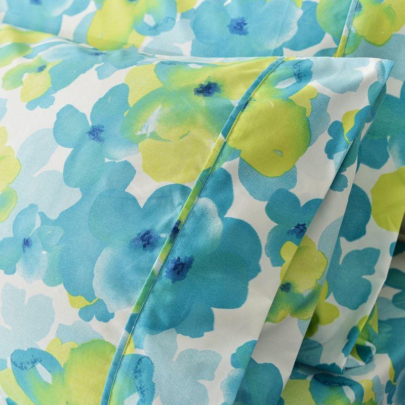 Microfiber Floral Sheet Set