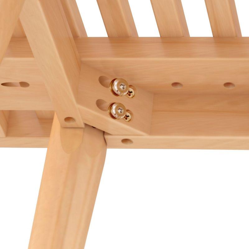 Plank+Beam Entryway Bench, Solid Wood End of Bed Bench for Bedroom, Hallway, Porch, 19”