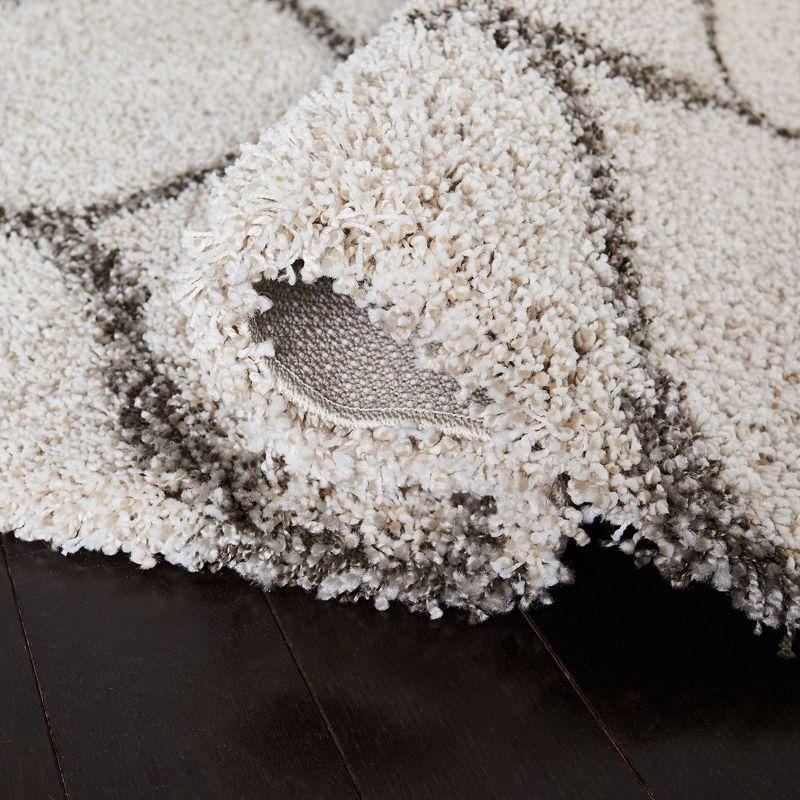 Hudson Shag SGH280 Power Loomed Indoor Area Rug - Ivory/Grey - 5'3"x7'6" - Safavieh