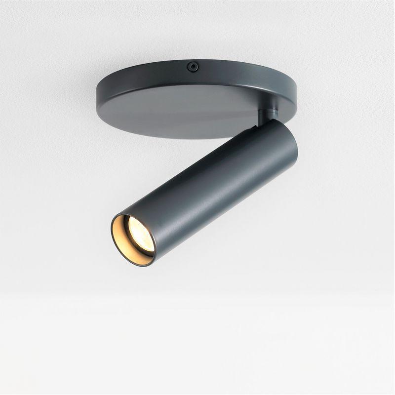 Gray Adjustable LED Flush Mount Spotlight