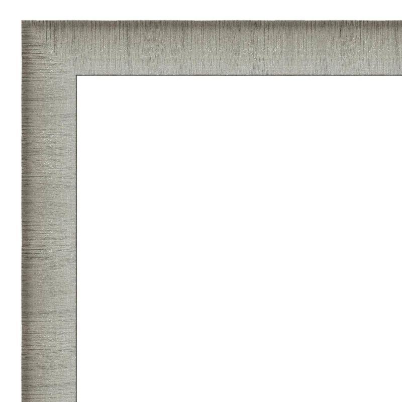 21" x 27" Brushed Pewter Wall Mirror for Bathroom Vanity - Amanti Art: Modern Rectangle, Polystyrene Frame