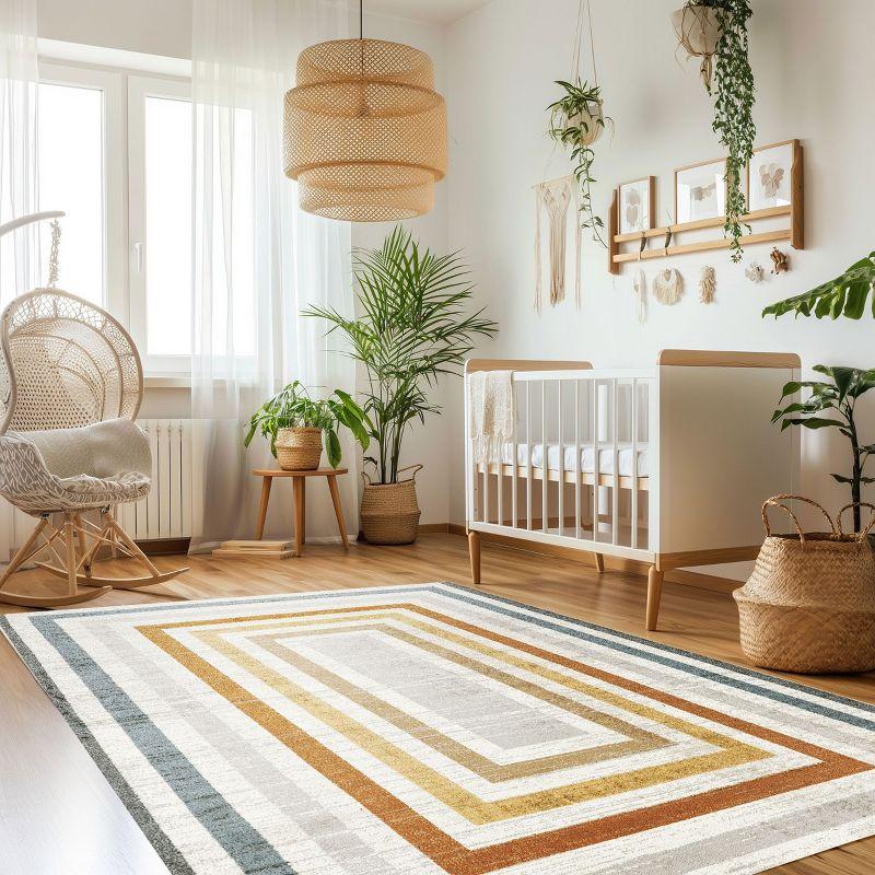 Nuloom Alienor Striped Pet Friendly Machine Washable Area Rug, 3' x 5', Multicolor