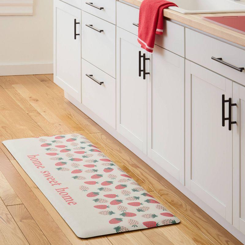 Sur La Table Kitchen Essentials SUR LA TABLE KITCHEN ESSENTIALS Home Sweet Home Quirky Strawberries Fruit Kitchen Mat Cream