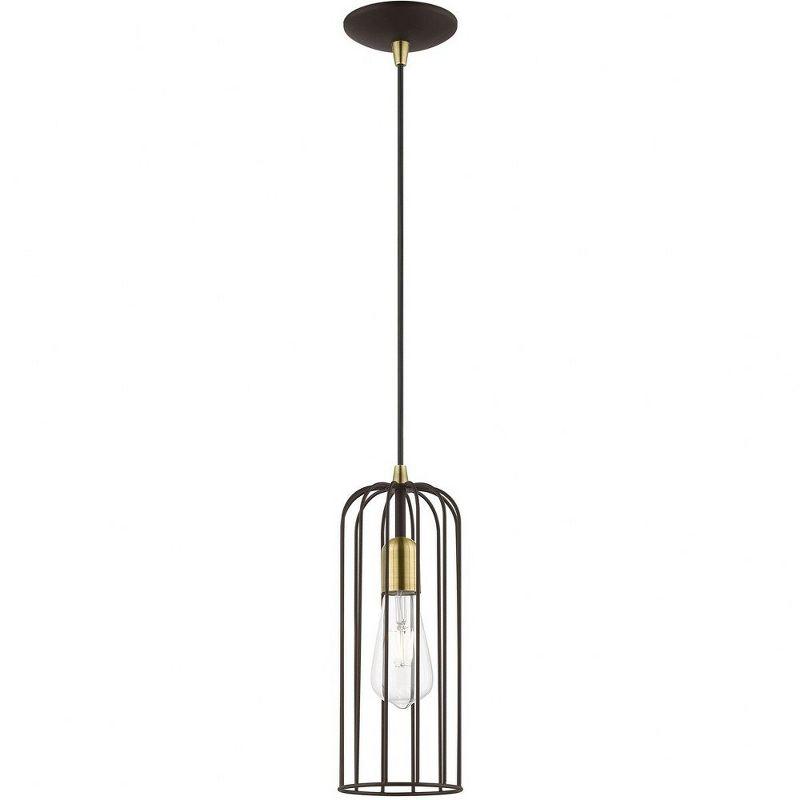 Livex Lighting Glenbrook 1 - Light Pendant in  Bronze/Antique Brass