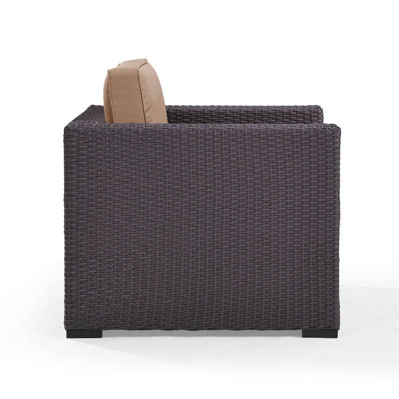 Biscayne Outdoor Wicker Armchair - Mocha - Crosley