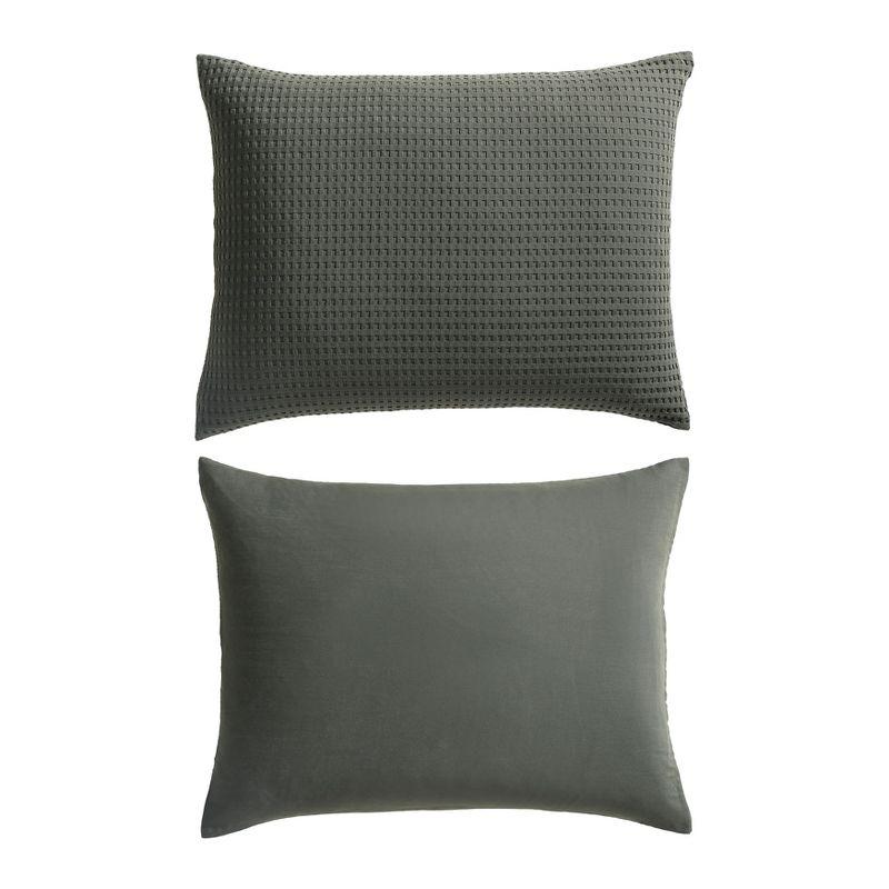Kenneth Cole Solid Waffle Reversible Comforter Set