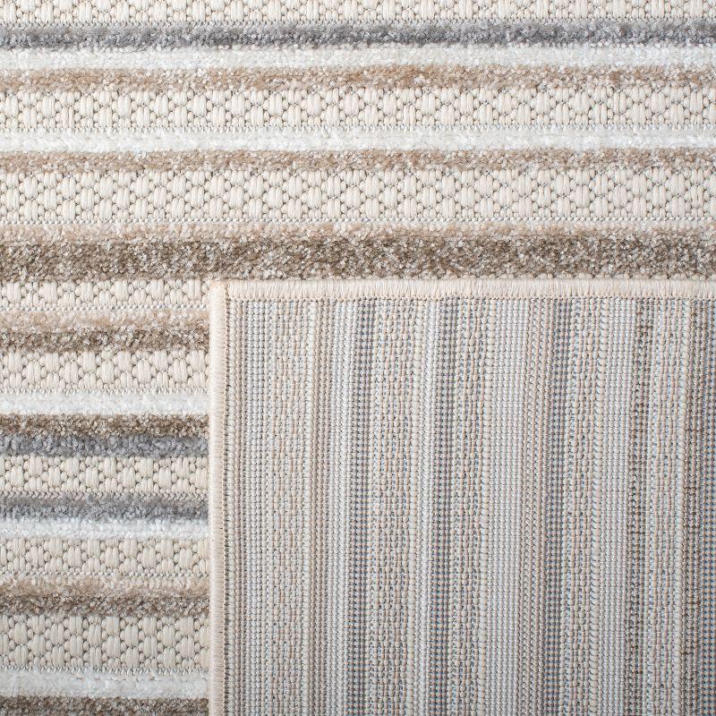 Cabana CBN323 Loomed Indoor Area Rug - Ivory/Grey - 8'x10' - Safavieh