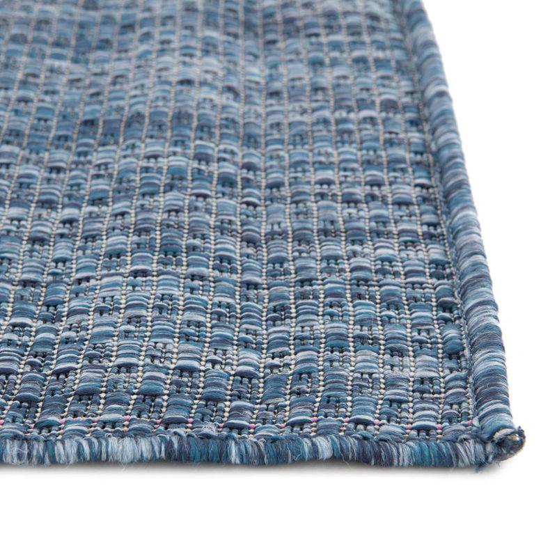 Navy Blue Flat Woven Outdoor Area Rug