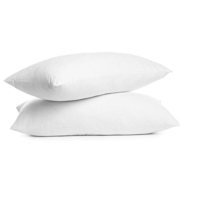 Continental Bedding Affinity 100% Cotton Down Alternative Polyester Bed Pillow - Standard Size - Set of 2