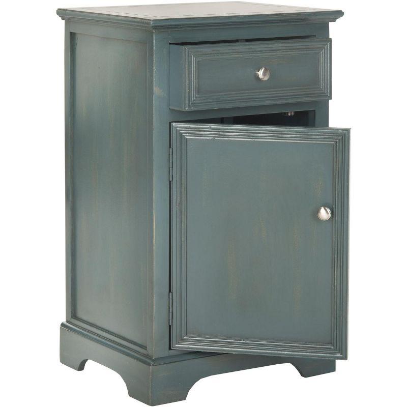 Jarome Nightstand with Storage - Dark Teal - Safavieh.