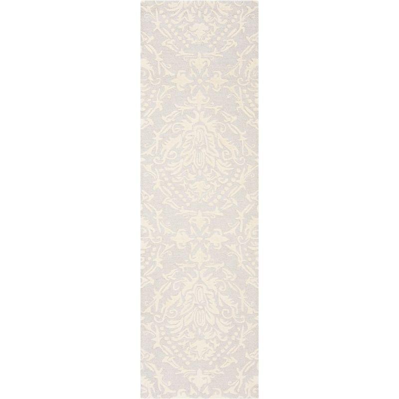 Blossom BLM107 Hand Tufted Indoor Runner Rug - Light Grey/Ivory - 2'3"x6' - Safavieh