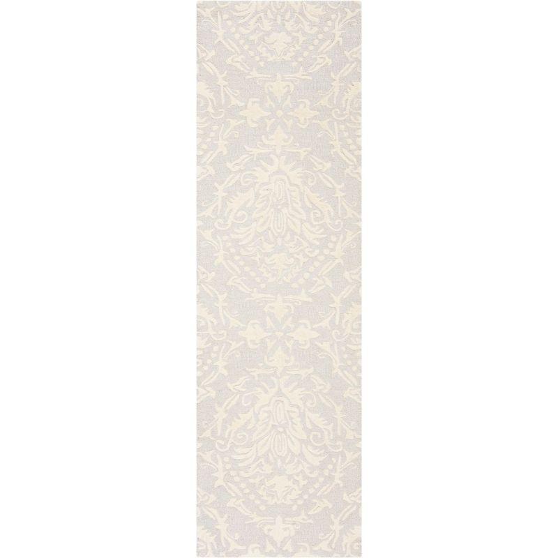 Blossom BLM107 Hand Tufted Indoor Runner Rug - Light Grey/Ivory - 2'3"x6' - Safavieh