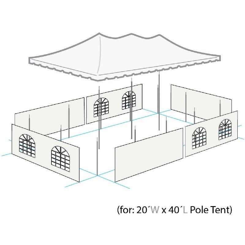 Party Tents Direct Weekender Outdoor Canopy Pole Tent with Sidewalls