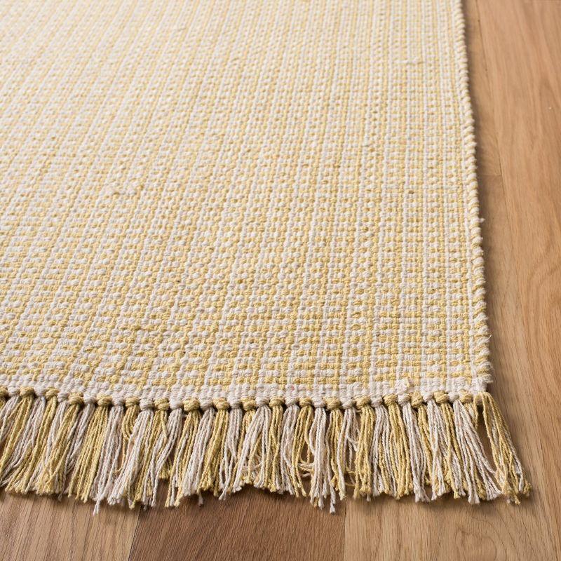 Montauk MTK340 Hand Woven Indoor Area Rug - Ivory/Yellow - 6'x9' - Safavieh