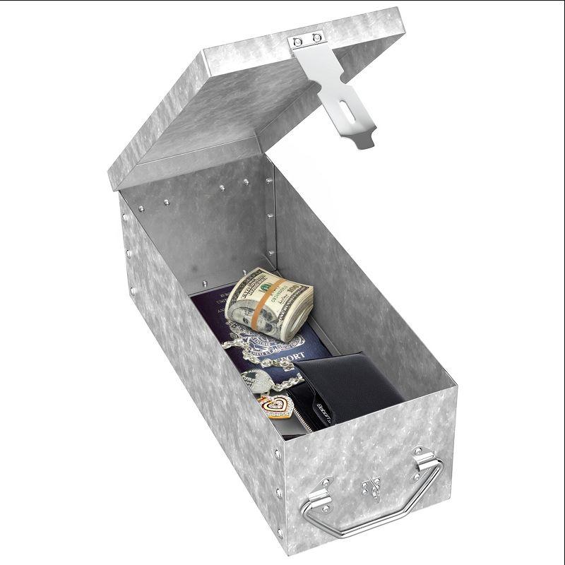 Stalwart Metal Lock Box with Folding Handle