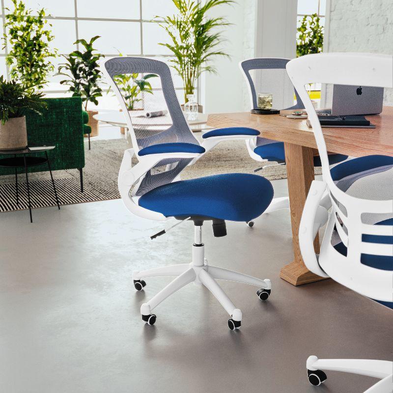 Jayetta Mid-Back Mesh Swivel Ergonomic Office Chair with Flip-Up Arms by Flash Furniture