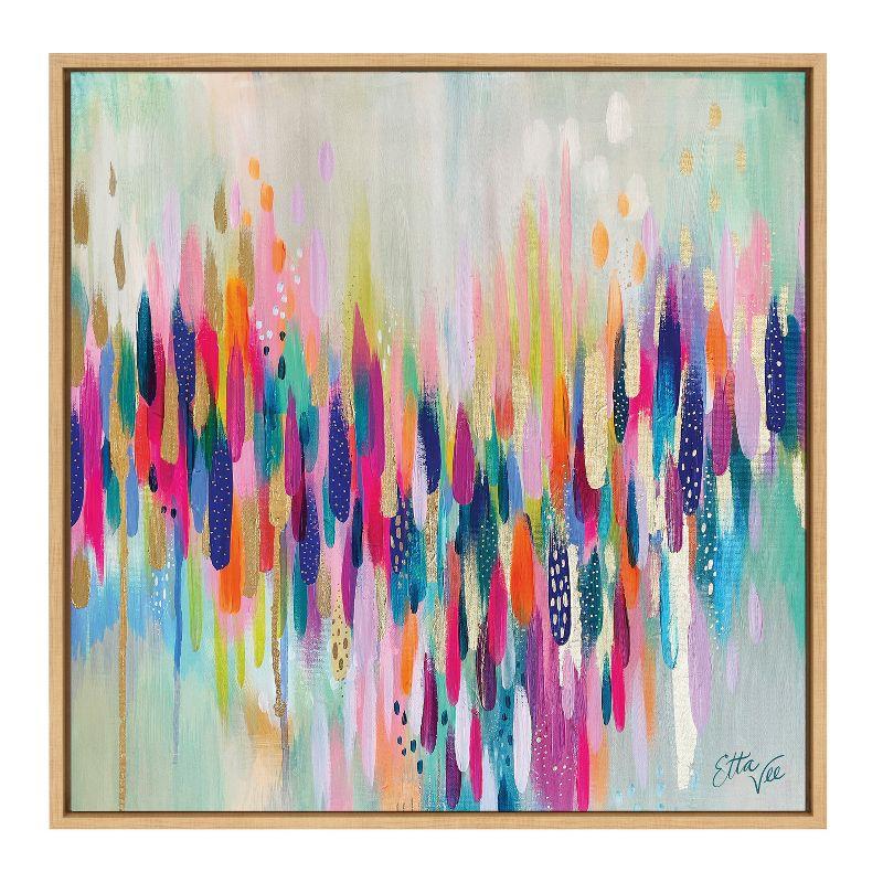 Kate & Laurel All Things Decor 30"x30" Sylvie Brushstroke 154 Wall Art by Jessi Raulet of Ettavee Natural: Modern Abstract Canvas