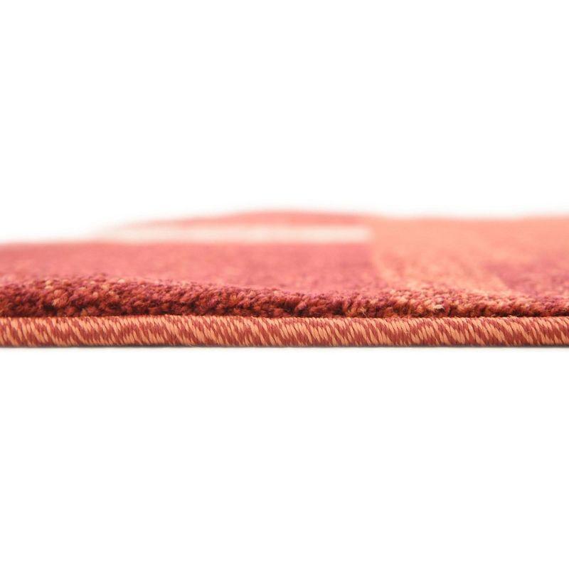 Unique Loom Del Mar Collection Area Rug - Sarah (7' 10" Square Terracotta/Rust Red)