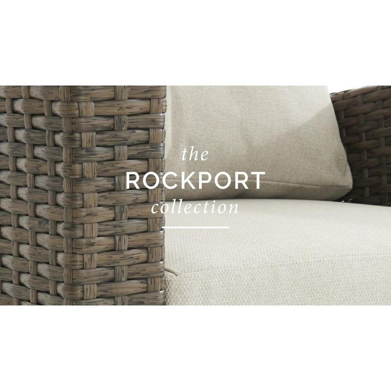 Rockport 77.13'' Polyethylene (PE) Wicker Outdoor Patio Sofa