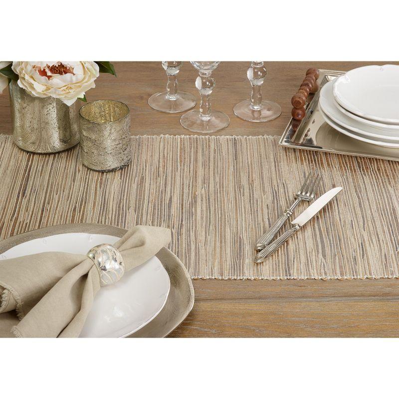 Saro Lifestyle Shimmering Woven Nubby Runner