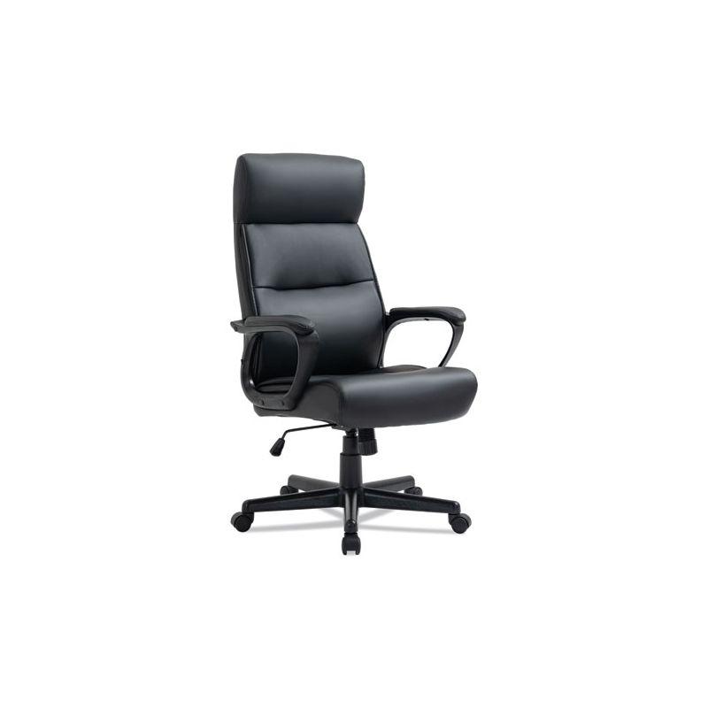 Alera Oxnam High-Back Swivel Task Chair in Black Fabric