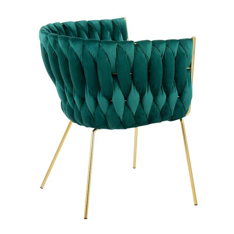 Braided Renee Velvet/Metal Accent Chair - LumiSource