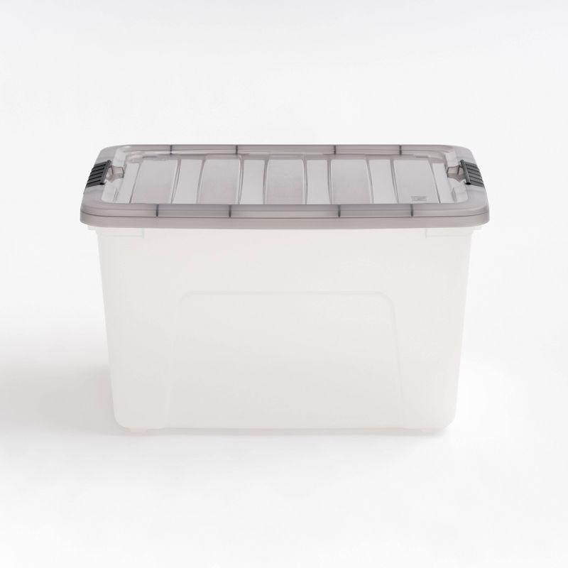 IRIS USA, Inc. Plastic Storage Box with Latching Lid in Clear