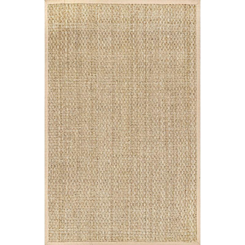 Easy Care Beige Seagrass 8' x 10' Rectangular Area Rug