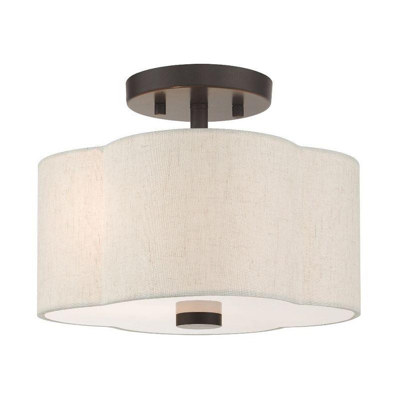 Livex Lighting Solstice 2 - Light Semi-Flush Mount in  English Bronze