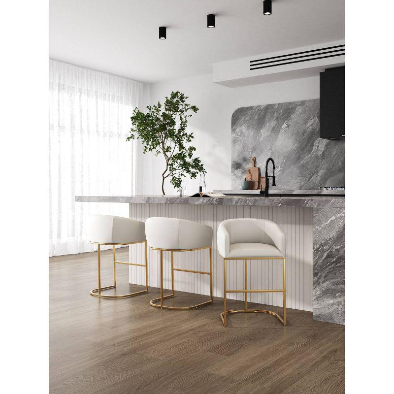 Bolland Upholstered Counter Stool with Metal Frame