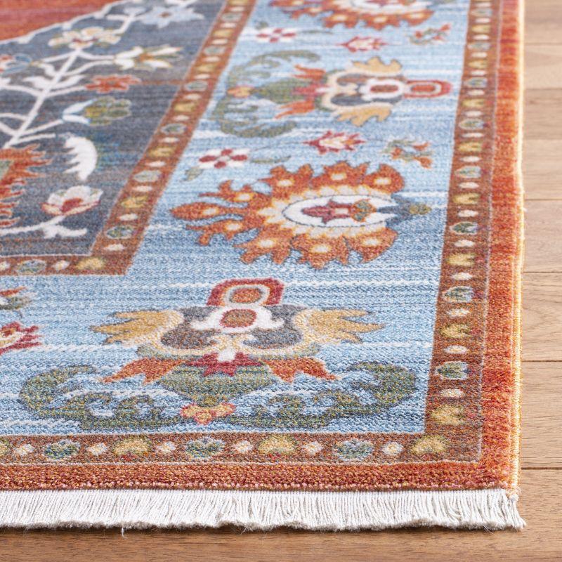 Vintage Persian VTP482 Power Loomed Indoor Area Rug - Rust/Blue - 5'x7'6" - Safavieh