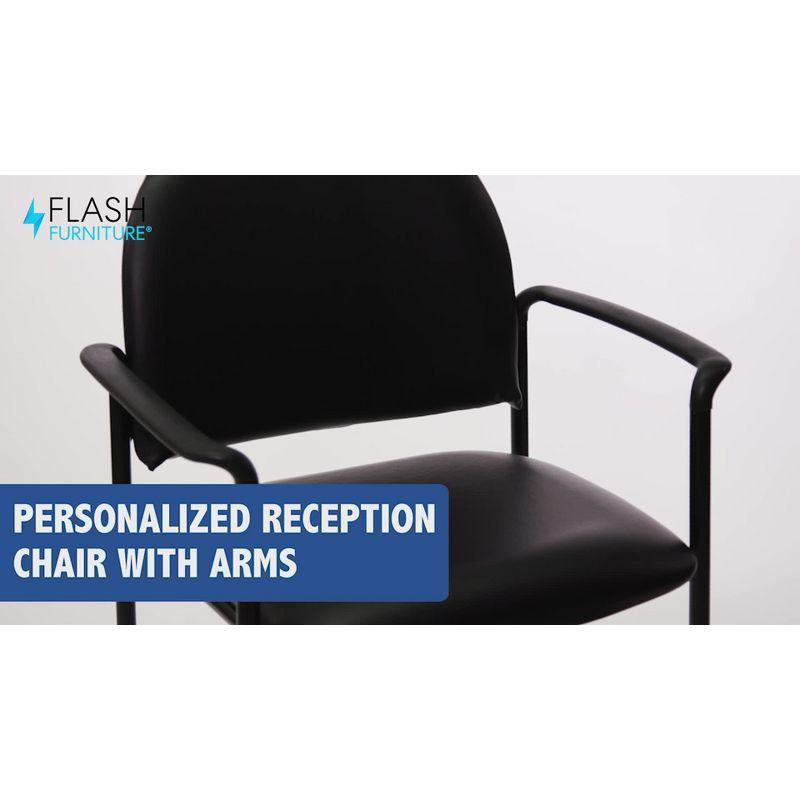 Prather Tania Comfort Vinyl Upholstered Stackable Side Reception Chair by Flash Furniture