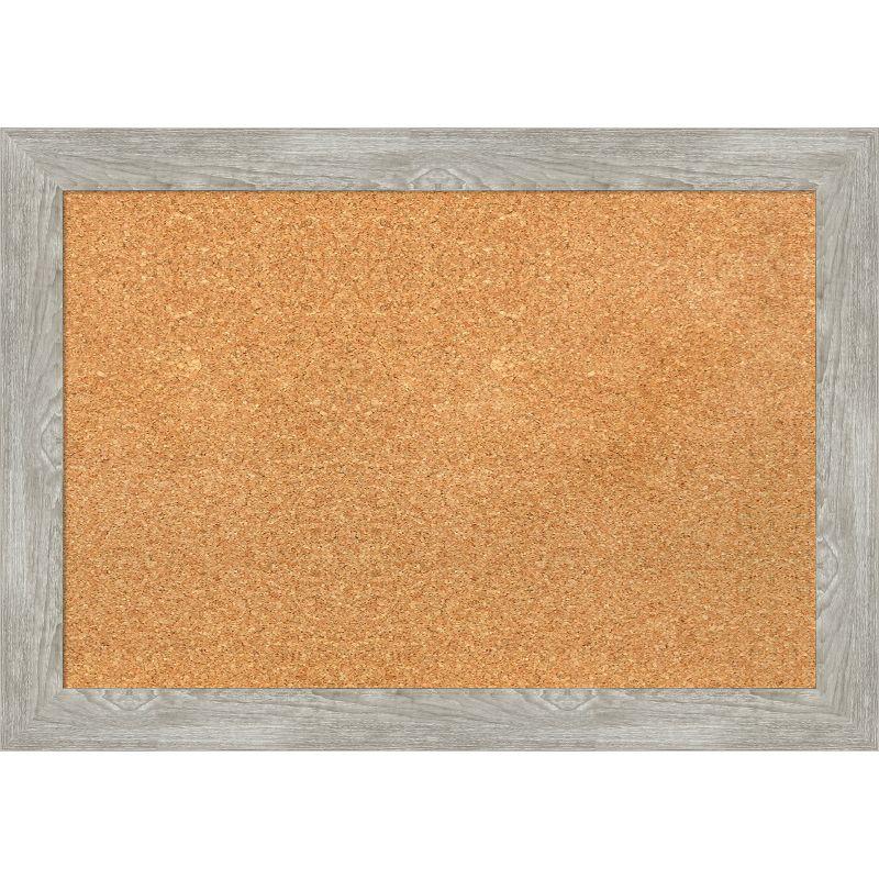 Dove Greywash Narrow Framed Natural Cork Bulletin Board