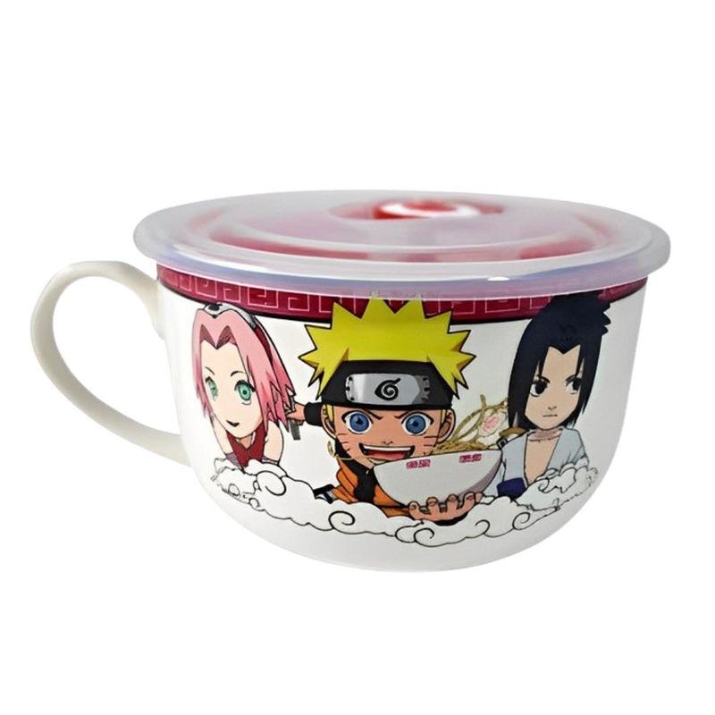 Naruto Shippuden 12oz White Plastic Soup Mug with Lid