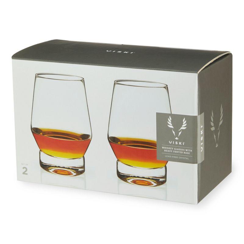 Raye Heavy Base Crystal Whiskey Glasses