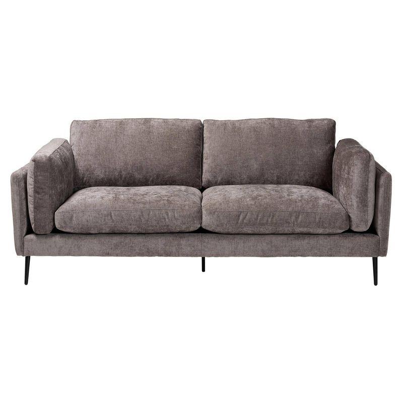 Holton 83'' Gray Fabric Sofa with Eucalyptus Wood Frame