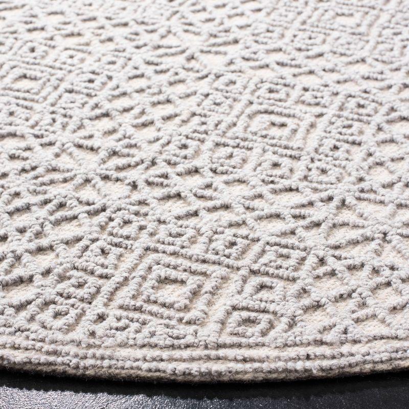 Trace TRC255 Hand Tufted Indoor Area Rug - Grey/Grey - 6' Round - Safavieh