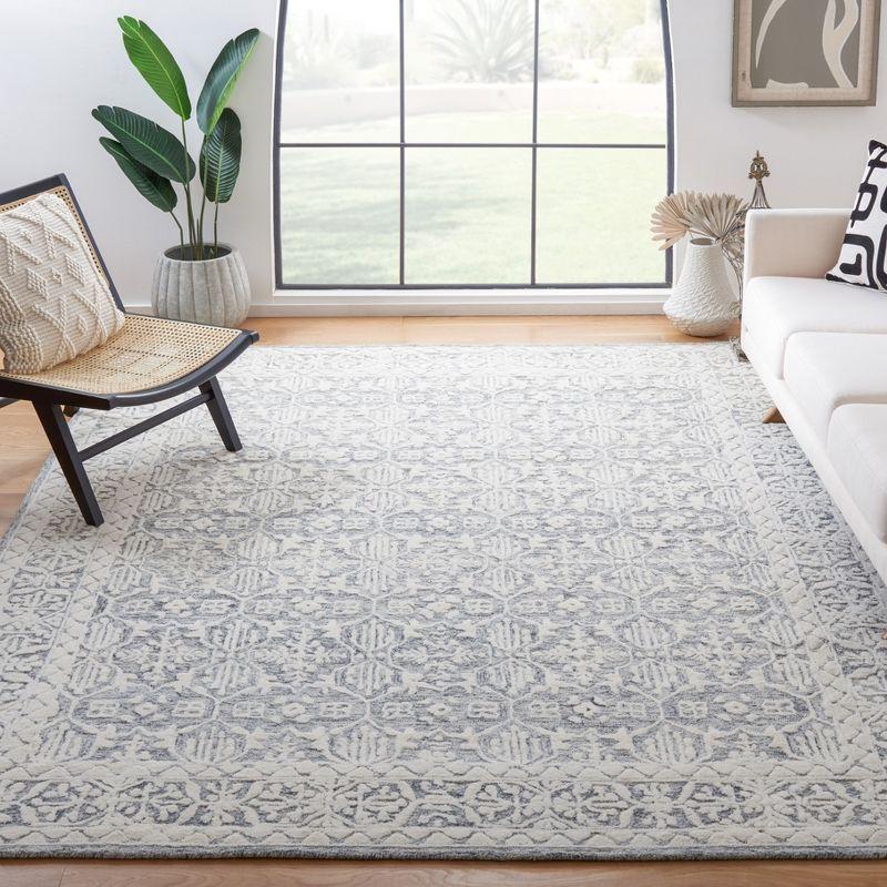 Metro MET903 Hand Tufted Indoor Area Rug - Dark Grey/Ivory - 6'x6' - Safavieh