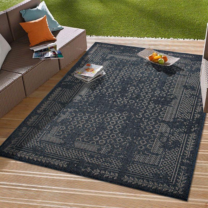 World Rug Gallery Bohemian Border Indoor/Outdoor Area Rug