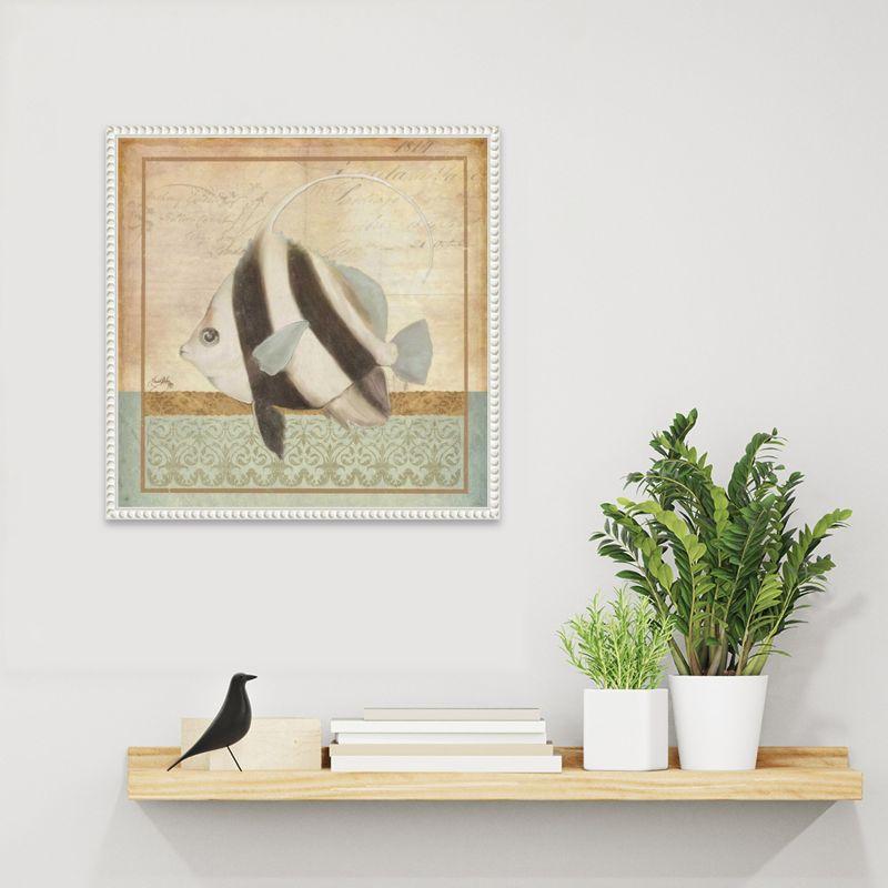 Amanti Art Vintage Fish I by Elizabeth Medley Framed Canvas Wall Art