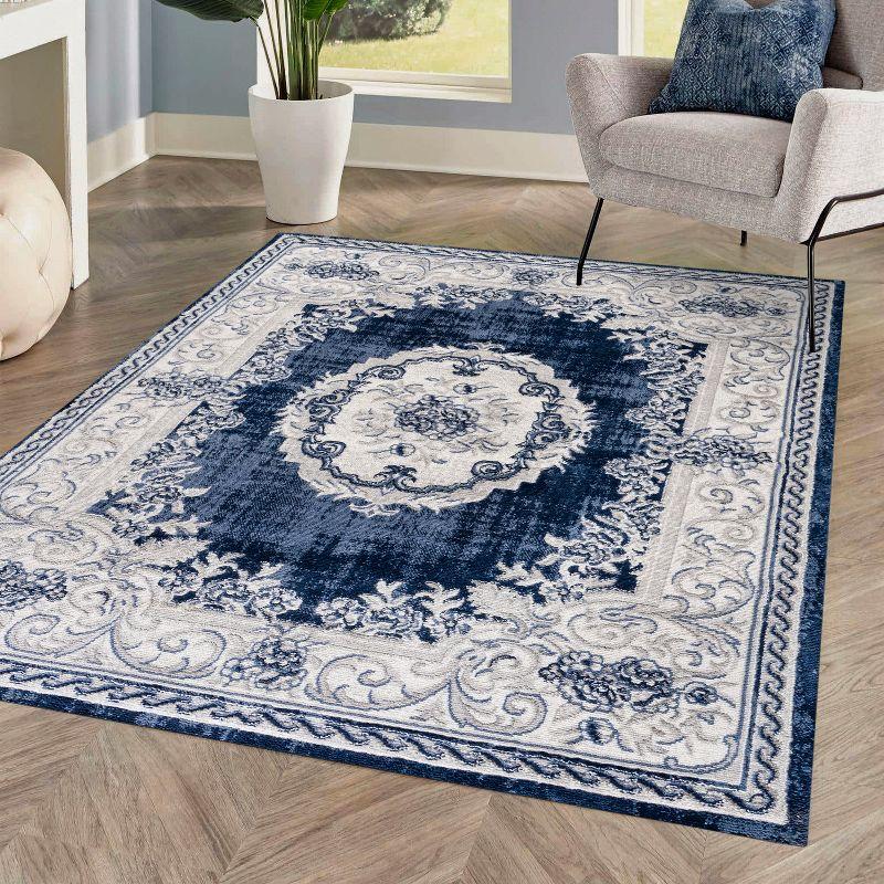 Rosalia Cottage Medallion Indoor Area Rug - JONATHAN Y