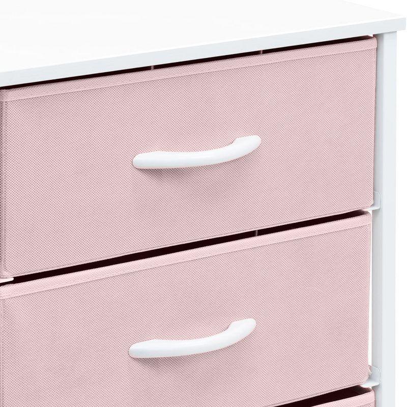 Sorbus Sorbus 3 Drawers Nightstand with Steel Frame, Wood Top & Fabric Bins