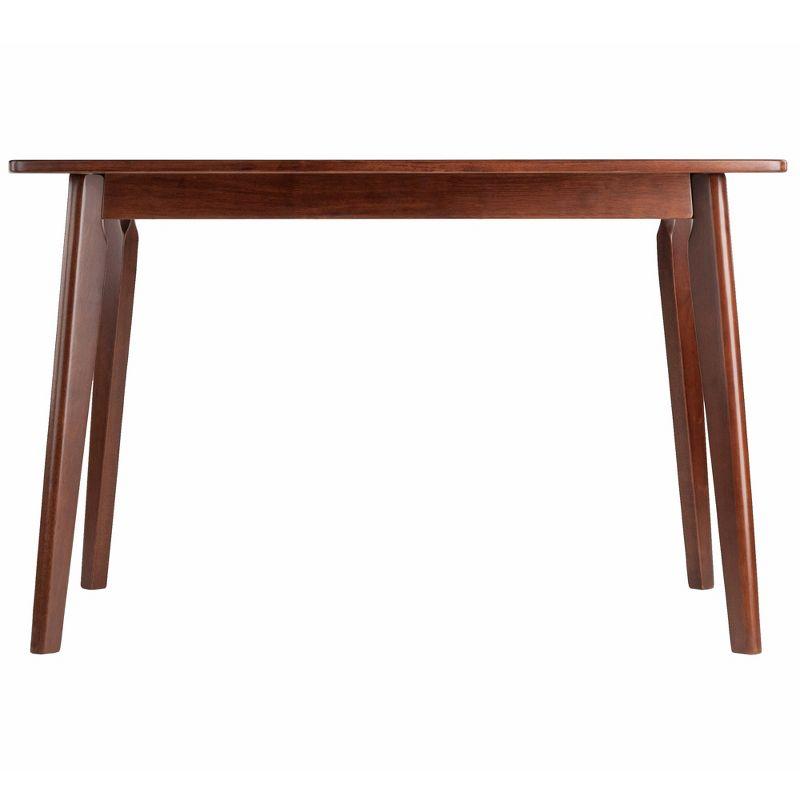 Shaye Dining Table Walnut - Winsome: Solid Wood, Tapered Legs, Contemporary Style, Seats 4