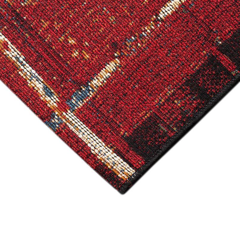 Liora Manne Marina Stripe Indoor/Outdoor Rug Red 6'6" x 9'4"