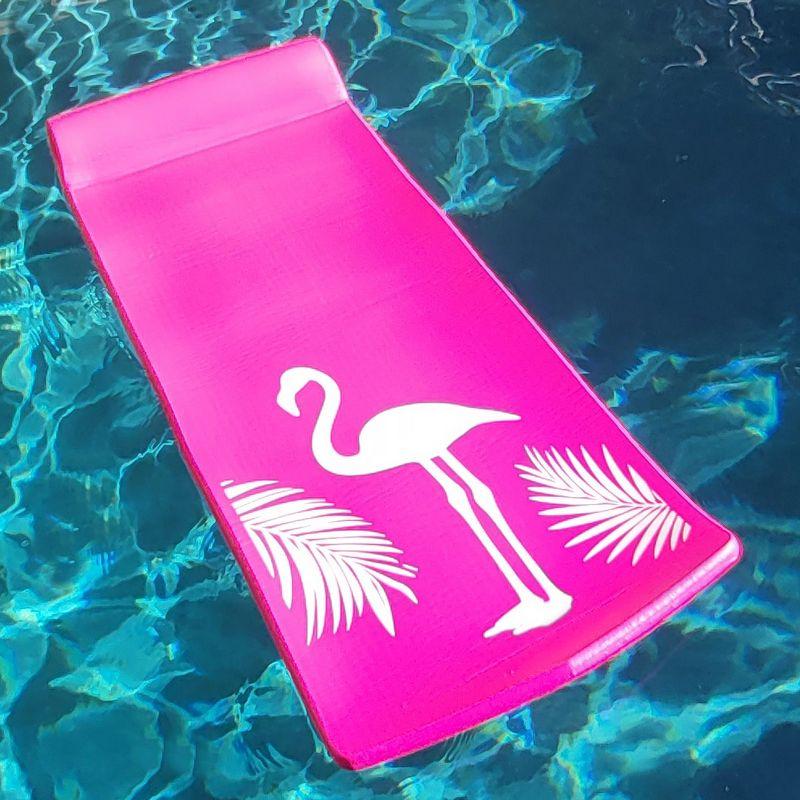 Vandue California Sun Deluxe Oversized Unsinkable Foam Cushion Pool Float (Pink Flamingo)