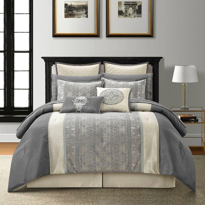 Nanshing America, Inc Arabesque 8 Piece Traditional Comforter Set