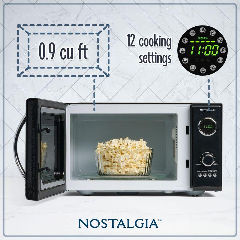Nostalgia Retro 19" 0.9 cu ft. 800-Watt Countertop Microwave Oven