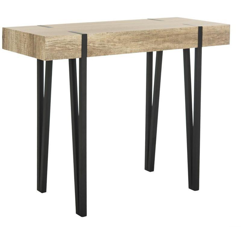 Alyssa Console Table - Multi/Brown/Black Metal Legs - Safavieh